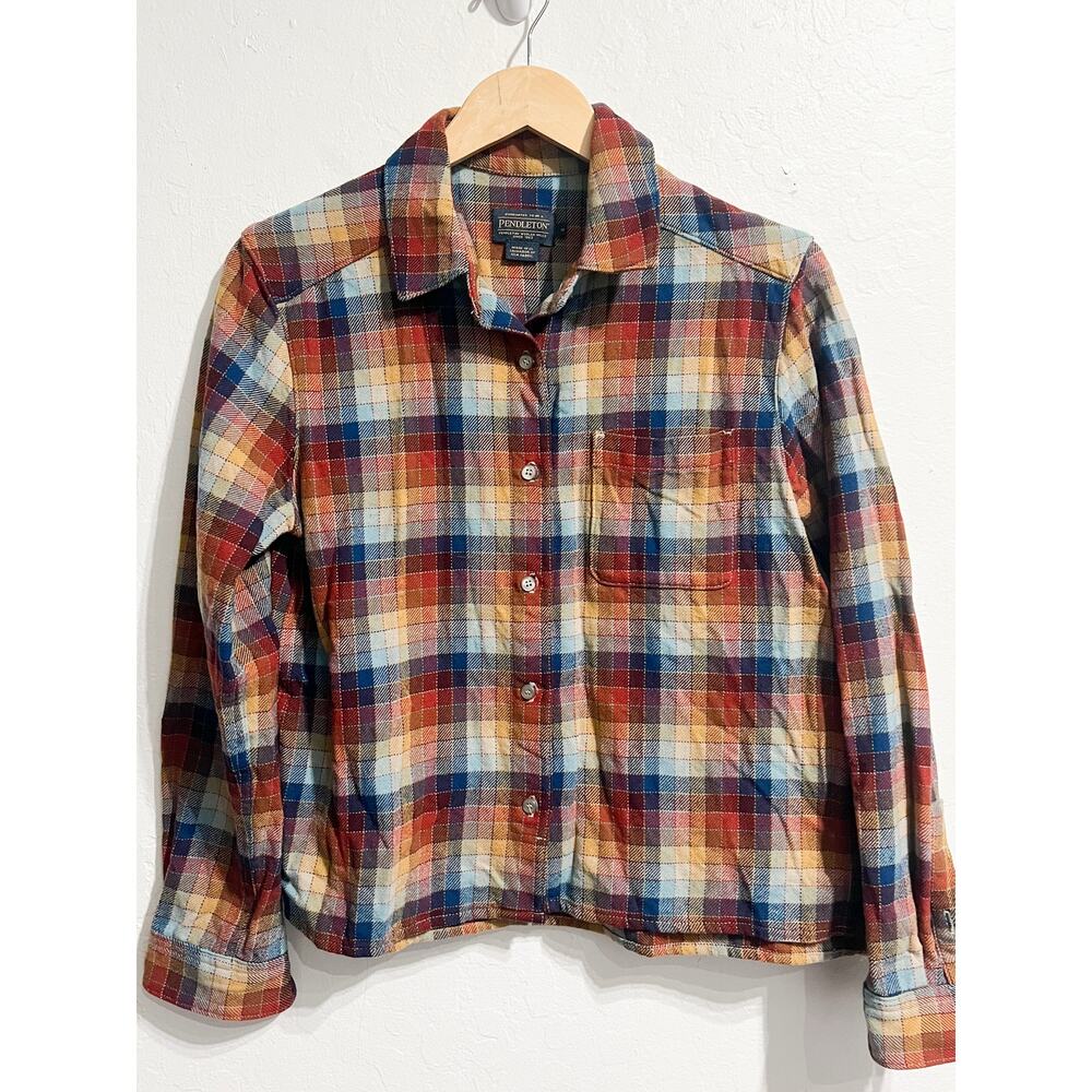 Pendleton Shirt Womens Medium Button Down Checker… - image 2